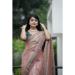 Picture of Well Formed Chiffon & Georgette Rosy Brown Saree