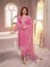 Picture of Georgette & Silk Pale Violet Red Straight Cut Salwar Kameez