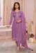 Picture of Georgette & Silk Plum Straight Cut Salwar Kameez