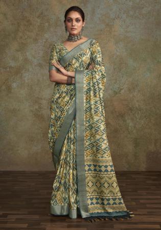 Picture of Exquisite Silk Dark Slate Grey Saree