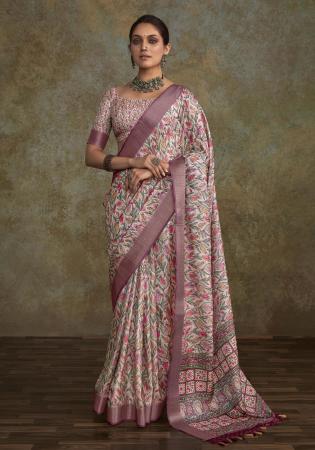 Picture of Marvelous Silk Rosy Brown Saree