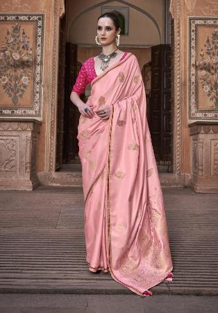 Picture of Radiant Satin & Silk Wheat Saree