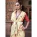 Picture of Marvelous Satin & Silk Blanched Almond Saree