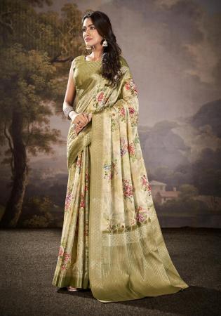 Picture of Alluring Cotton & Silk Tan Saree