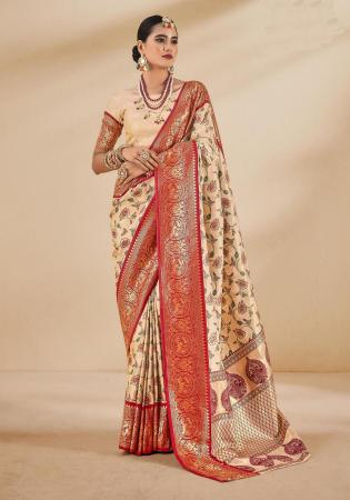 Picture of Sightly Silk Peach Puff Saree