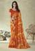 Picture of Comely Chiffon Orange Red Saree