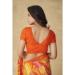 Picture of Comely Chiffon Orange Red Saree