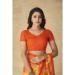 Picture of Comely Chiffon Orange Red Saree