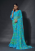 Picture of Fine Chiffon Dark Turquoise Saree