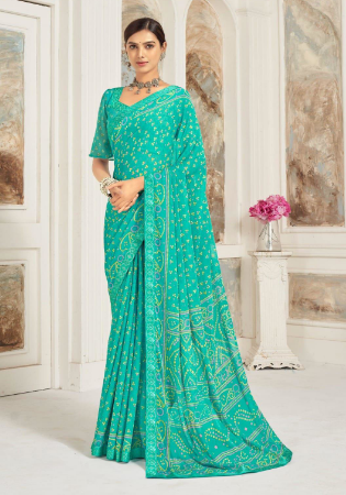 Picture of Marvelous Chiffon Light Sea Green Saree