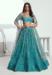 Picture of Fascinating Net Sea Green Lehenga Choli