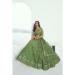 Picture of Magnificent Net Dark Sea Green Lehenga Choli