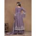 Picture of Georgette Medium Purple Straight Cut Salwar Kameez