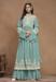 Picture of Georgette Cadet Blue Straight Cut Salwar Kameez