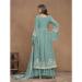 Picture of Georgette Cadet Blue Straight Cut Salwar Kameez