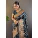 Picture of Nice Satin & Silk Steel Blue Saree