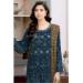 Picture of Georgette Dark Slate Grey Straight Cut Salwar Kameez