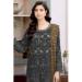 Picture of Georgette Dark Slate Grey Straight Cut Salwar Kameez