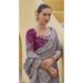 Picture of Pleasing Silk & Organza Grey Saree