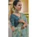 Picture of Grand Silk & Organza Cadet Blue Saree