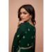 Picture of Ravishing Silk Dark Green Straight Cut Salwar Kameez