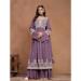 Picture of Excellent Georgette Violet Anarkali Salwar Kameez