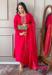 Picture of Rayon & Chiffon Red Readymade Salwar Kameez