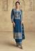 Picture of Chiffon & Silk Navy Blue Straight Cut Salwar Kameez