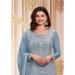 Picture of Georgette Slate Blue Straight Cut Salwar Kameez