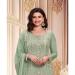 Picture of Georgette Dark Sea Green Straight Cut Salwar Kameez