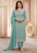 Picture of Georgette Cadet Blue Straight Cut Salwar Kameez