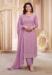 Picture of Appealing Georgette Plum Straight Cut Salwar Kameez