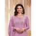 Picture of Appealing Georgette Plum Straight Cut Salwar Kameez