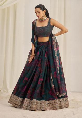 Picture of Pretty Organza Dark Slate Grey Lehenga Choli