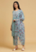 Picture of Cotton Light Slate Grey Readymade Salwar Kameez