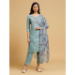 Picture of Cotton Light Slate Grey Readymade Salwar Kameez