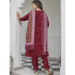 Picture of Enticing Cotton Maroon Readymade Salwar Kameez