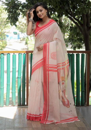 Picture of Sublime Linen Off White Saree