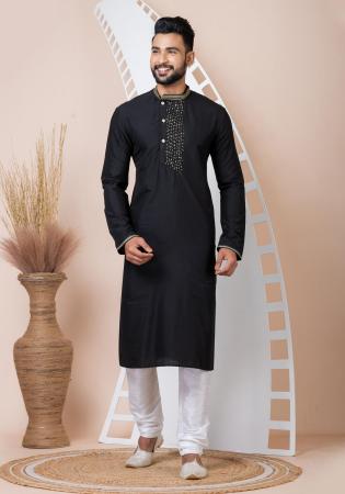 Picture of Comely Silk Black Kurtas