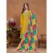 Picture of Chiffon Golden Rod Straight Cut Salwar Kameez