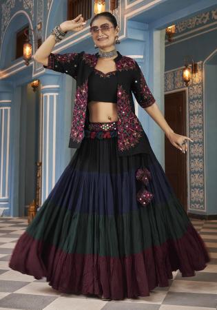 Picture of Nice Rayon Dark Slate Grey Lehenga Choli