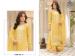 Picture of Organza Pale Golden Rod Straight Cut Salwar Kameez