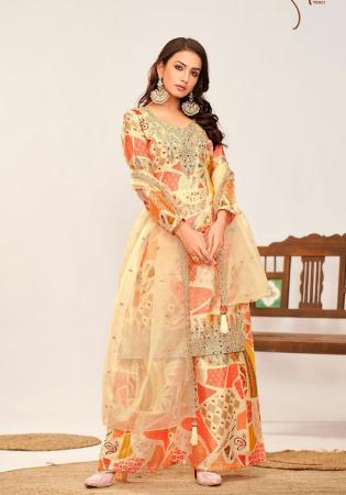 Picture of Chiffon Burly Wood Straight Cut Salwar Kameez