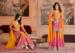 Picture of Chiffon Dark Orange Straight Cut Salwar Kameez