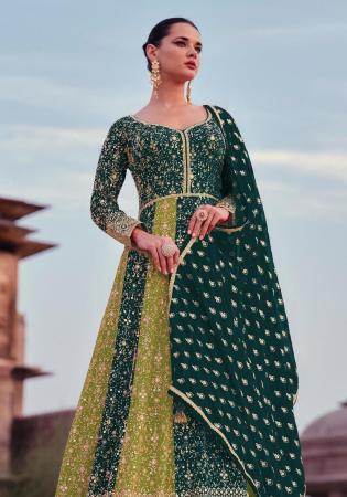 Picture of Nice Georgette Sea Green Anarkali Salwar Kameez