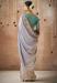 Picture of Stunning Silk & Organza Silver Saree