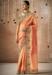 Picture of Well Formed Silk & Organza Dark Salmon Saree