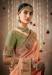 Picture of Well Formed Silk & Organza Dark Salmon Saree