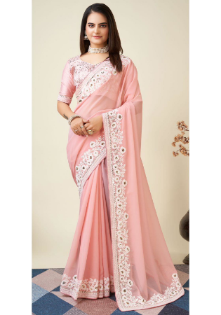 Picture of Elegant Georgette Pink Saree