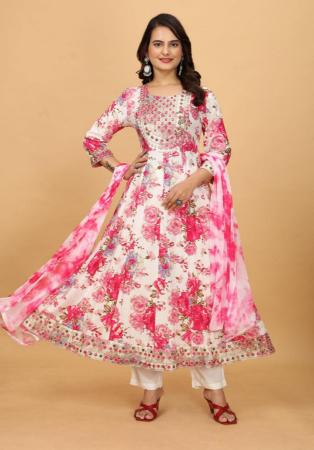 Picture of Rayon & Cotton Light Coral Readymade Salwar Kameez